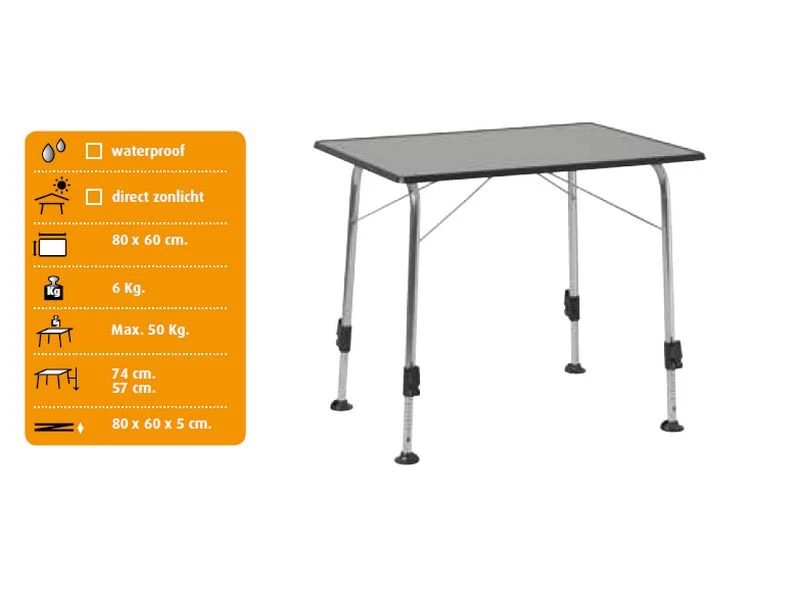 Dukdalf Kampeertafel Stabilic 1 Luxe Antraciet - Afbeelding 2