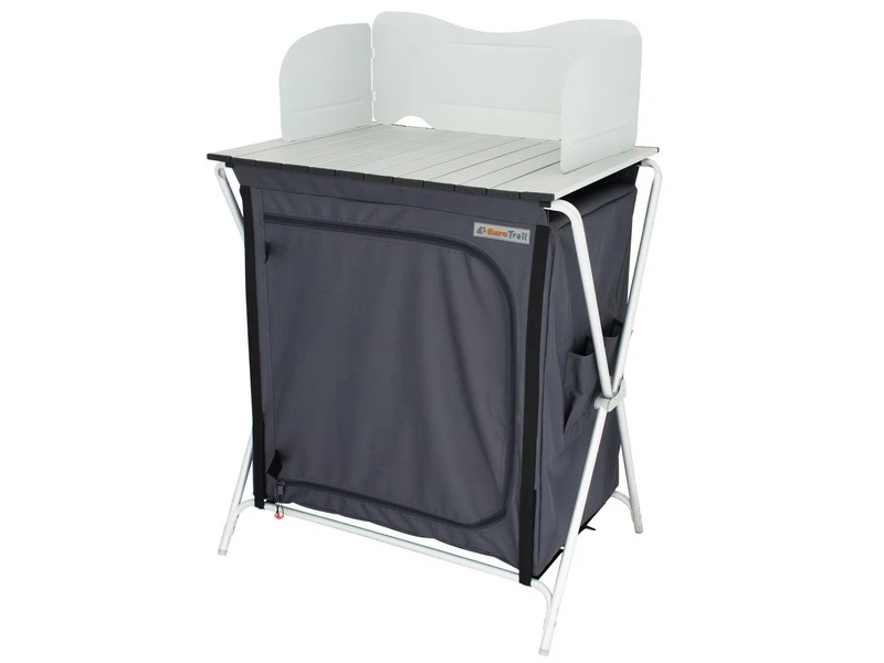 Eurotrail Kookeiland Chur Vouwbaar + Windscherm Grijs-Zwart - Afbeelding 2